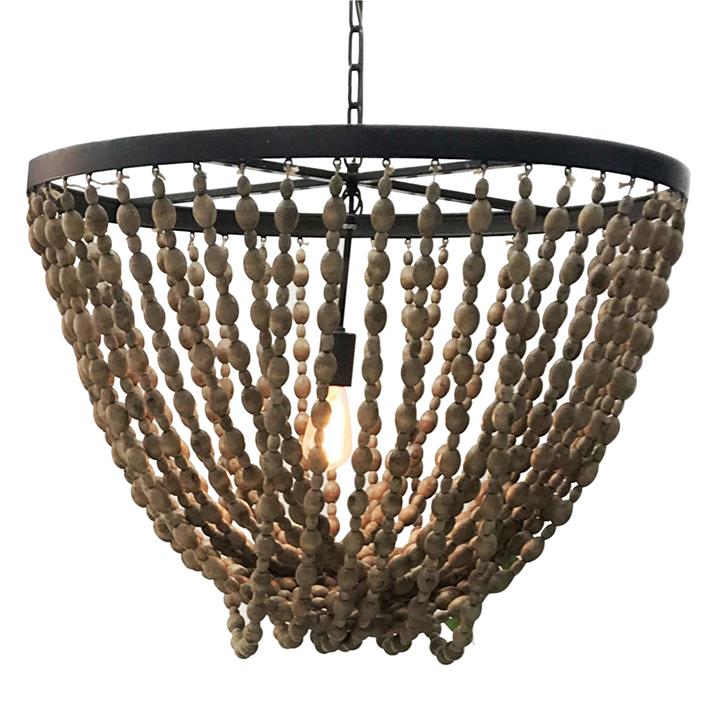 Deco Chandelier in Beige by Beaumont & Braddock by Beaumont & Braddock
