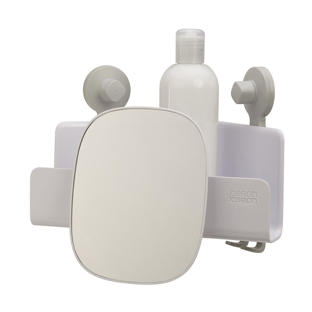 Joseph Joseph EasyStore Corner Shower Caddy with Mirror White by Joseph