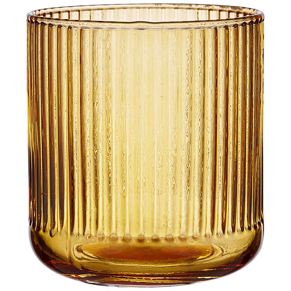 Ladelle Zephyr Ribbed Amber Glass Tumbler by Ladelle Style Sourcebook