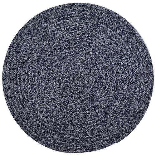 Set of 6 Navy Woven Round Cotton Placemats by Temple & ster Style Sourcebook