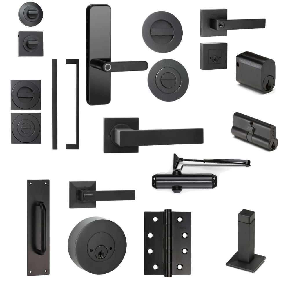 Black door handles Interior Design Mood Board by Door hardware Style