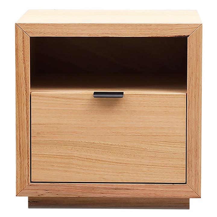 Patriek Wooden Bedside Table in Timber by Beaumont & Braddock by