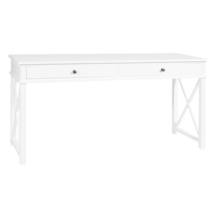 Manto 2 Drawer Timber Desk in White by Canvas and Sasson by Canvas and