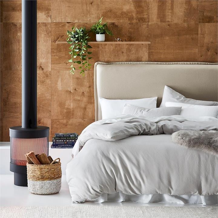 Adairs Luxury Silver Flannelette Quilt Cover Silver by Adairs Style