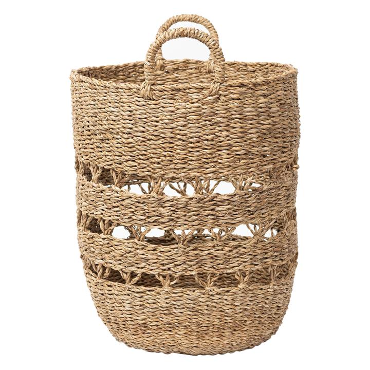 Liberty Seagrass Round Open Weave Basket Size Extra Large in Light