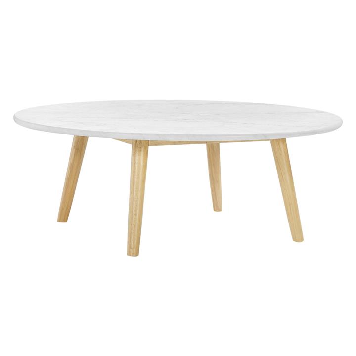 Emmett Round Coffee Table in White by Eliving by Eliving Style