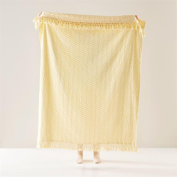 Adairs Byron Lemonade Throw Lemonade by Adairs Style Sourcebook