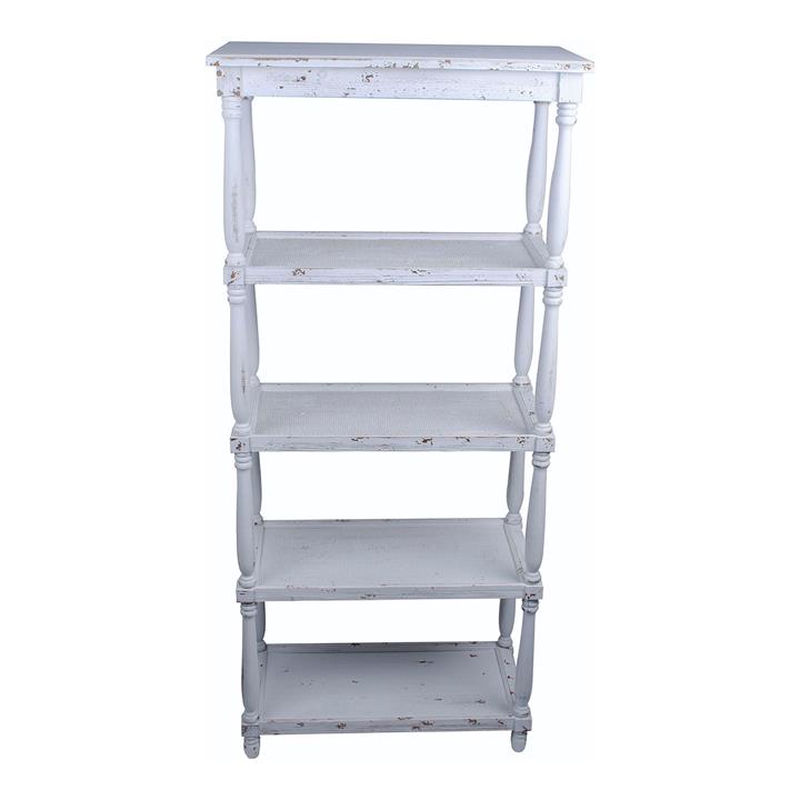 French Provincial 5 Shelf Display Unit in White by Artisan Homewares by
