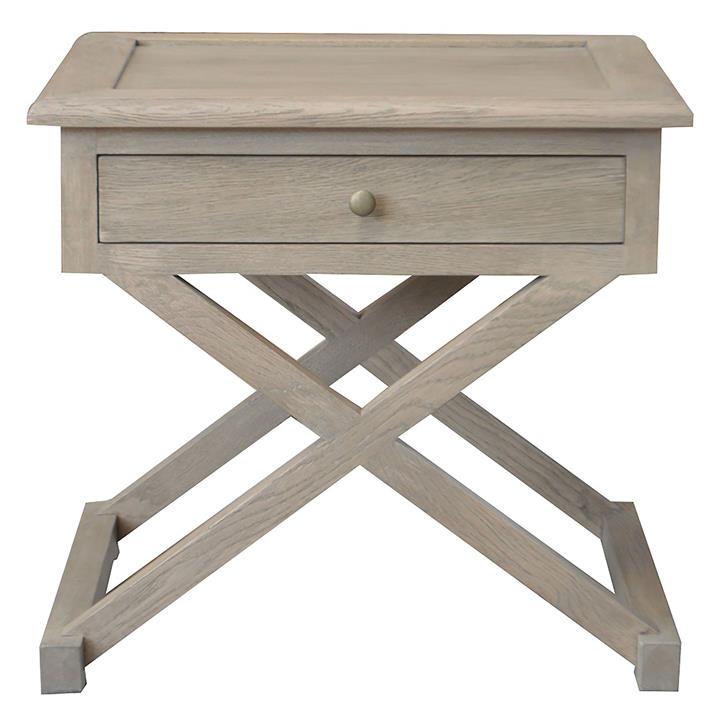 Levi Bedside Table in Weathered Oak by Jac Home Living by Jac Home