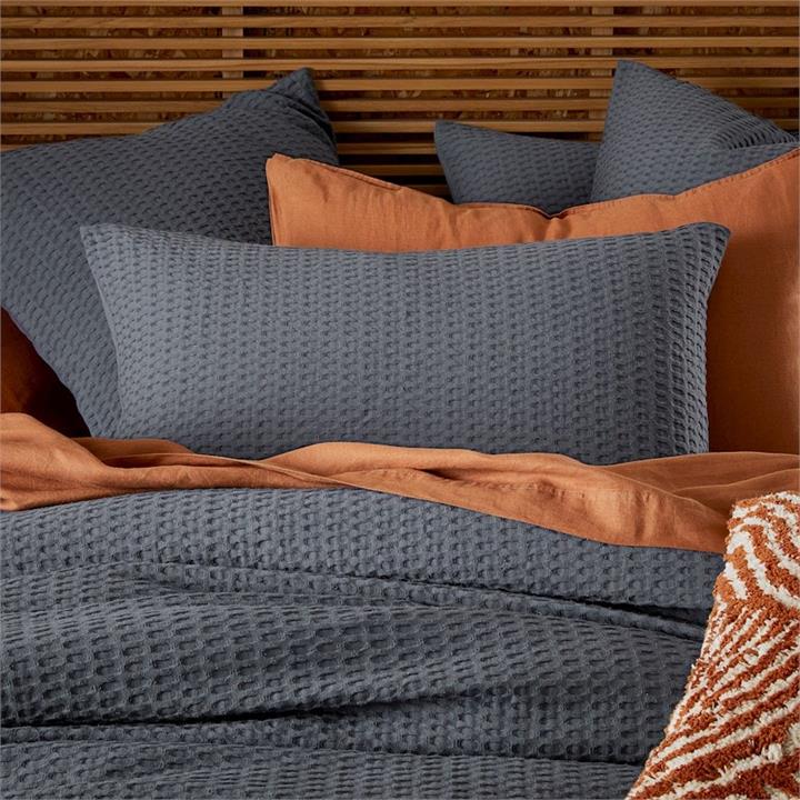 Mark Tuckey Storm Blue Byron Waffle Quilt Cover Stormblue By Adairs by Adairs Style Sourcebook