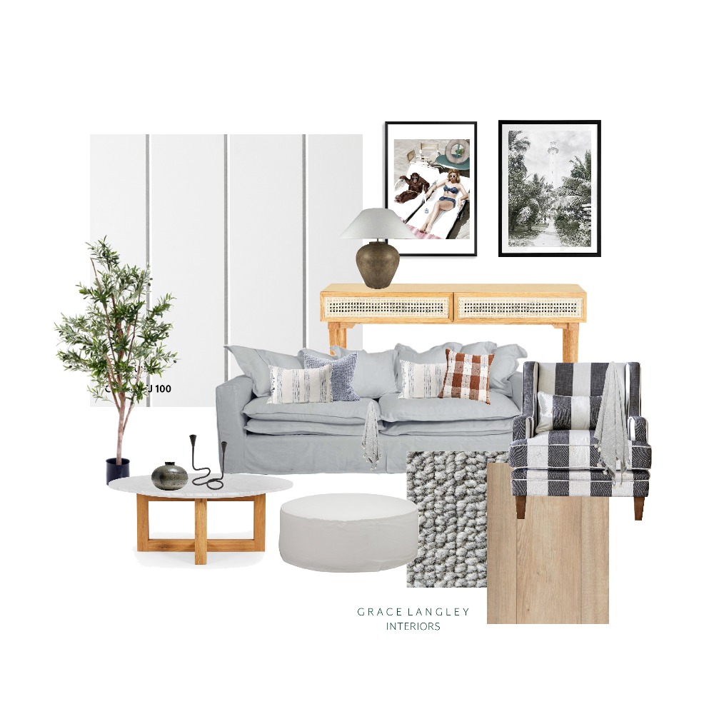 Contemporary Hamptons Living Interior Design Mood Board by ...