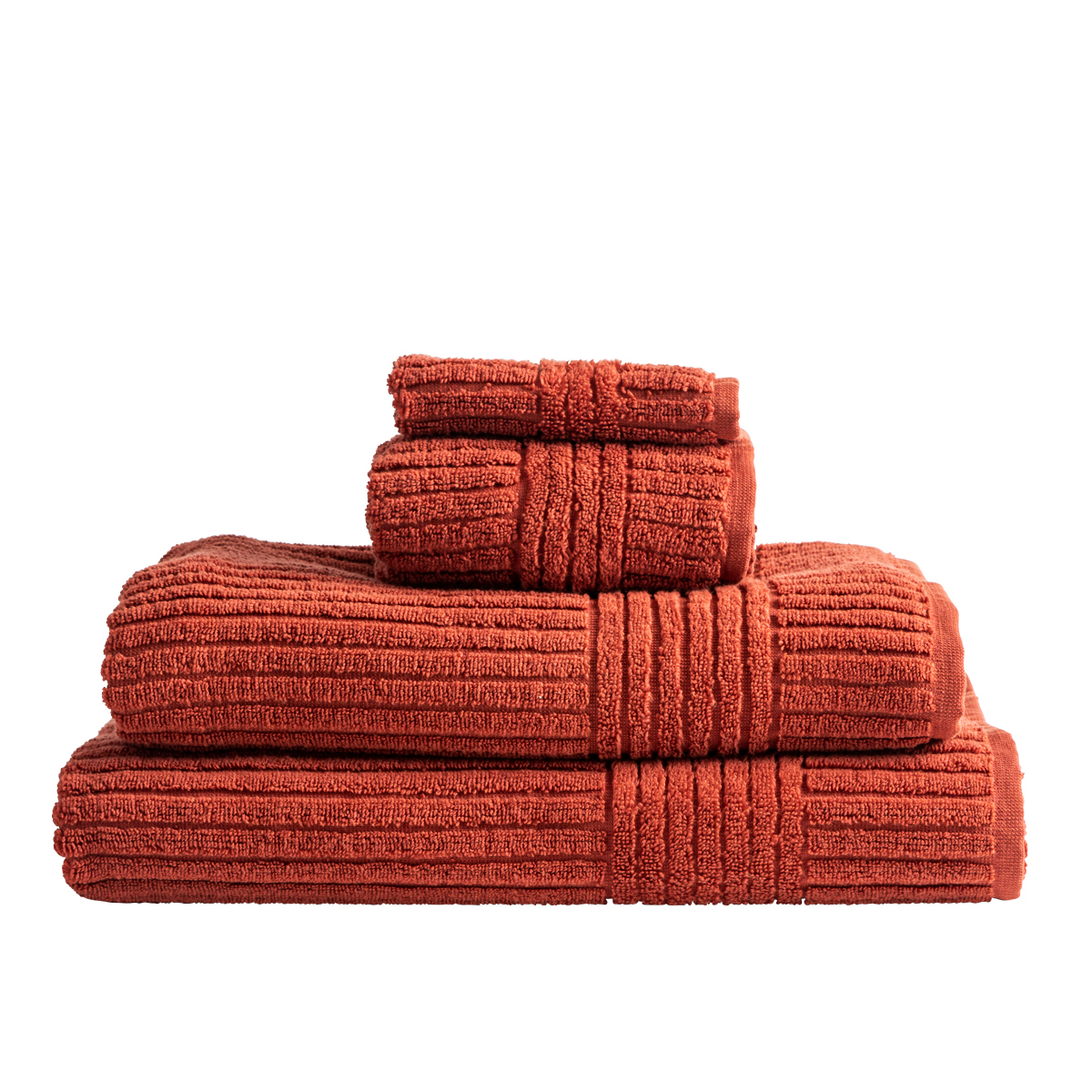The Cotton Company Patara Towel Range Burnt Red Standard Bath Sheet by