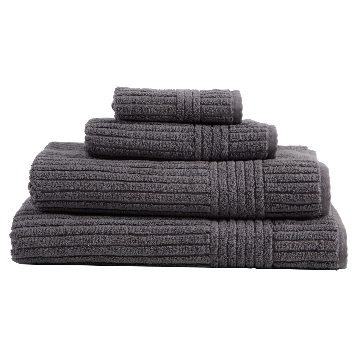 The Cotton Company Patara Towel Range Charcoal Standard Hand Towel by