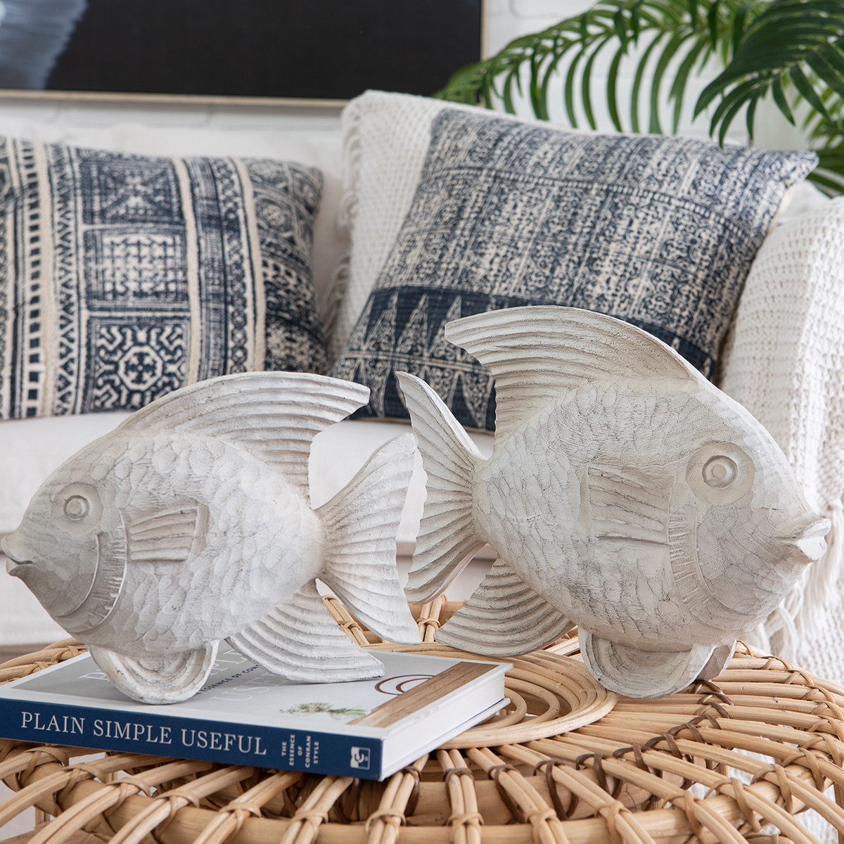 Muse Atlantic Fish Sculpture White Large Statue / Sculpture by Muse