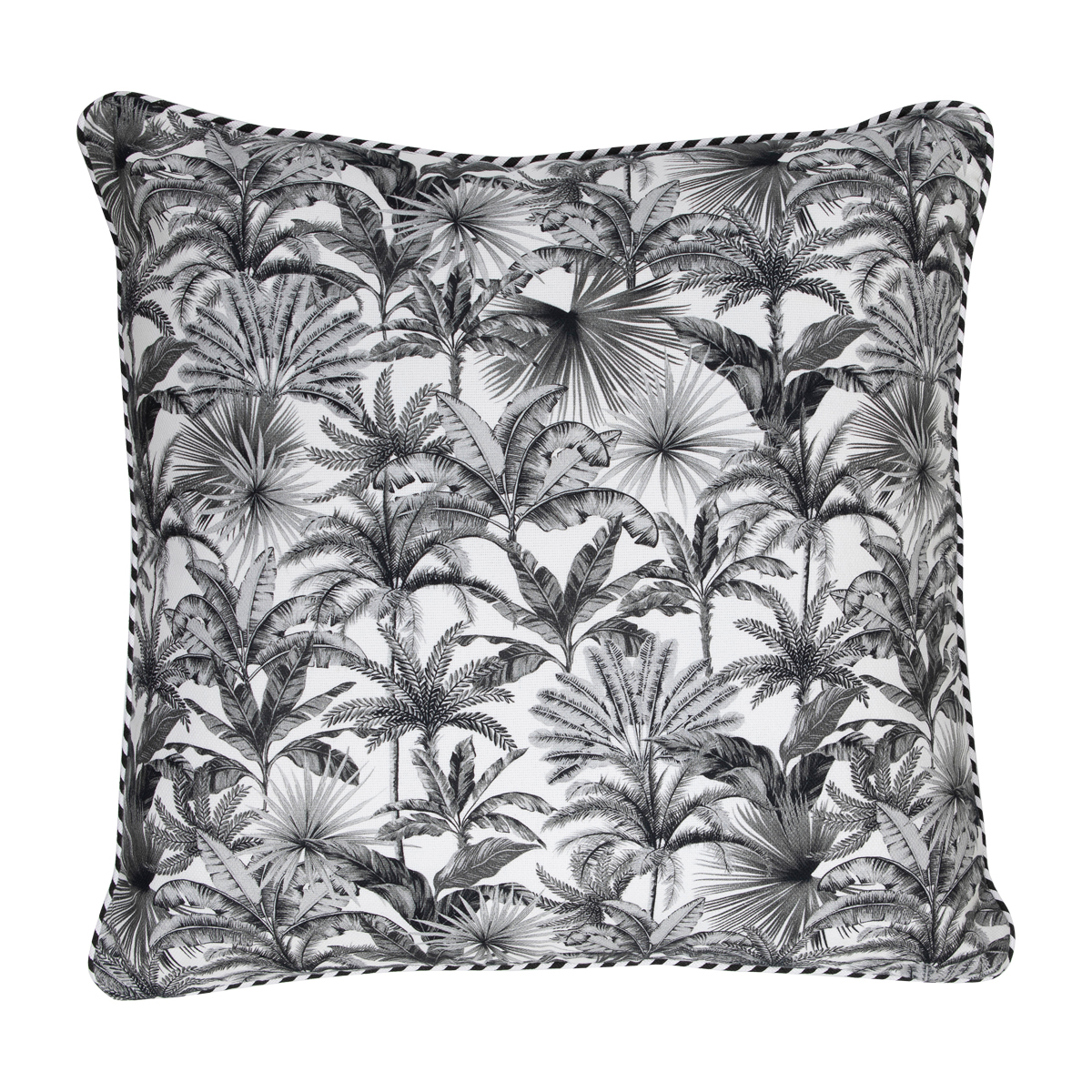 Habitat Musa Jungle Outdoor Large Square Cushion Black Square 60