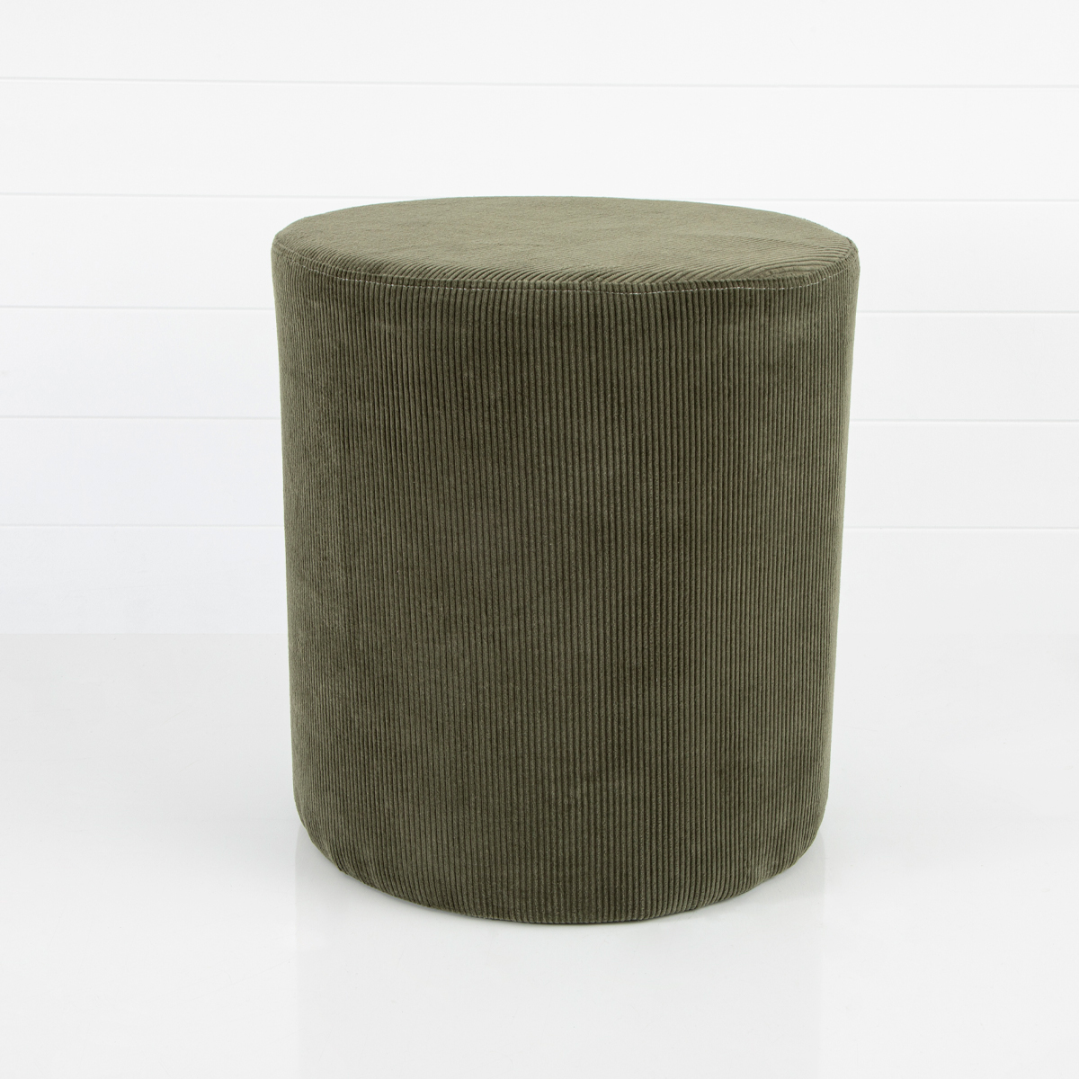 Habitat Emil Corduroy Ottoman Olive Standard by Habitat Style Sourcebook