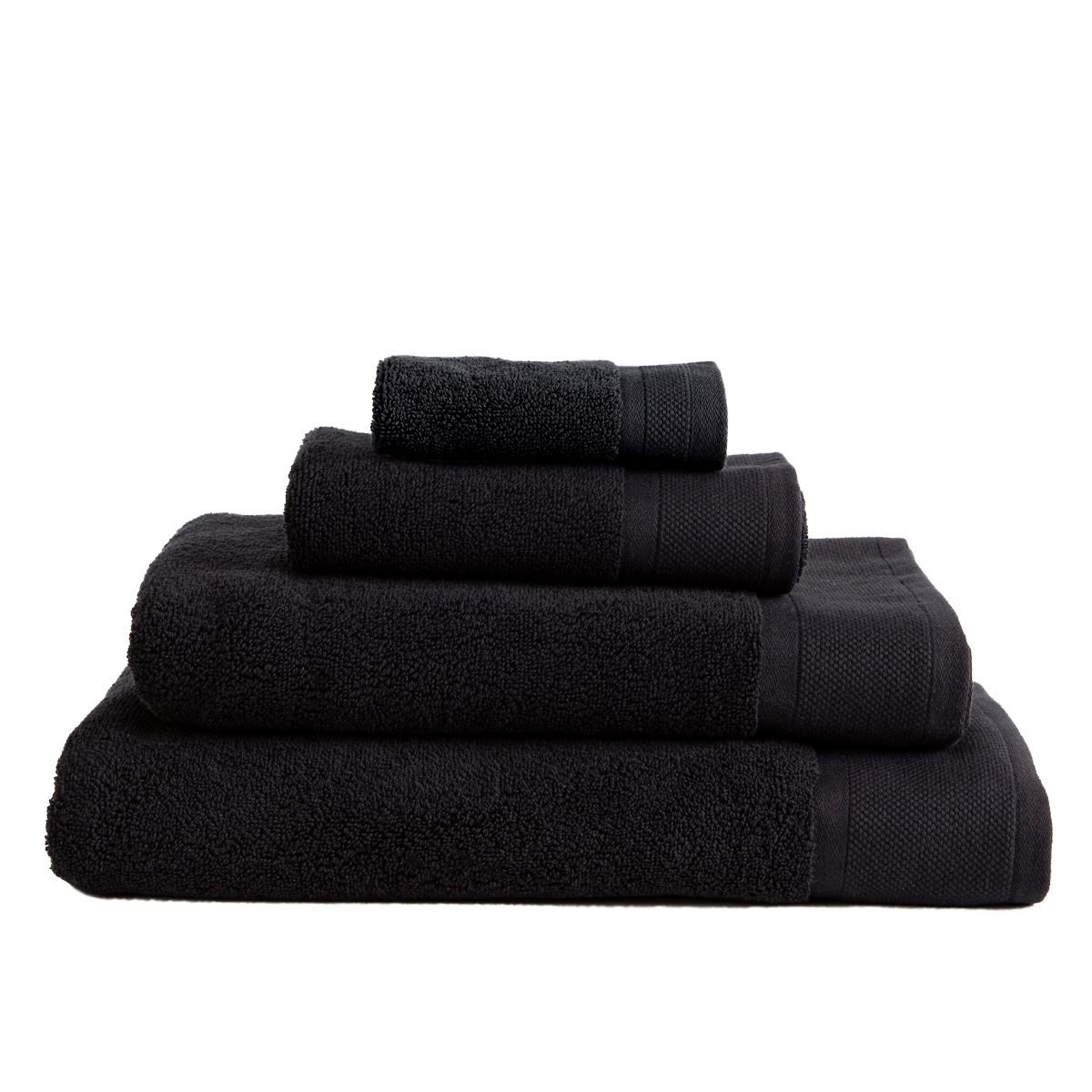 Habitat Lotus Towel Range Jet Black Standard Bath Sheet by Habitat