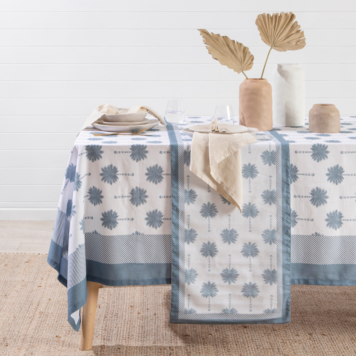 Habitat Byron Denim Table Linen Denim Standard Table Runner by Habitat