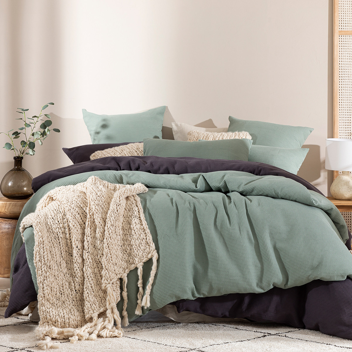 Habitat Emerson Sage Quilt Cover Set Sage King Bed Quilt Cover Set by