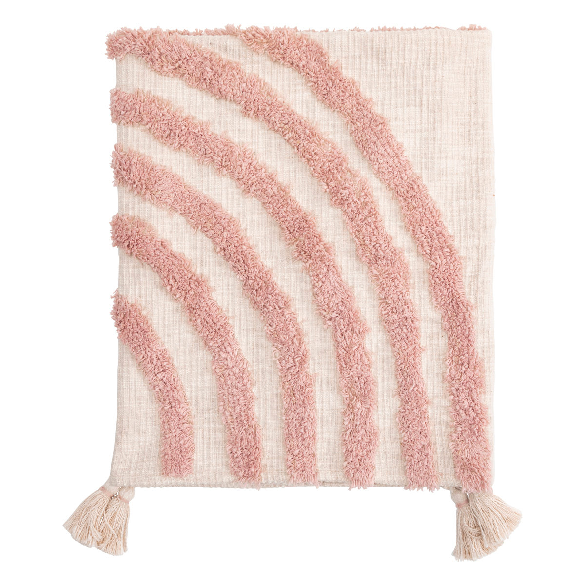Muse Arc Tufted Throw Natural/Blush 127X152Cm Throw by Muse Style