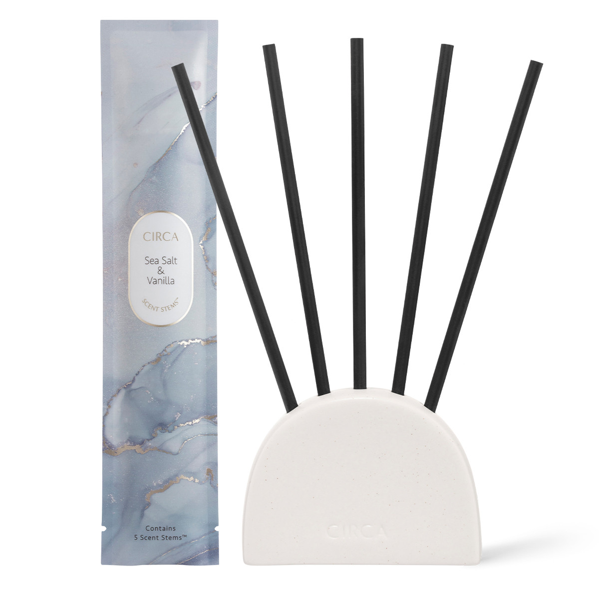 Circa Sea Salt & Vanilla Replacement Scent Stems White Standard by