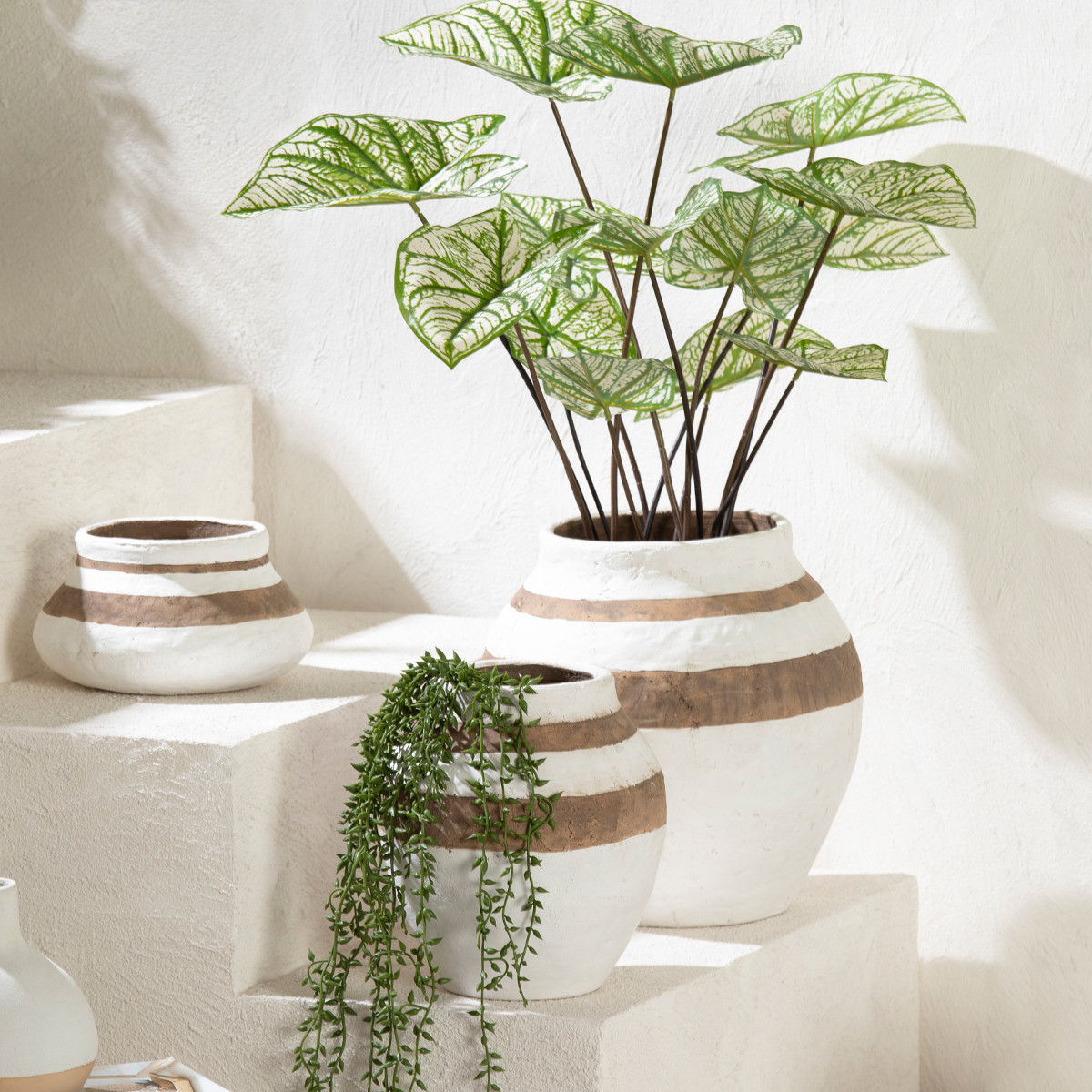 Habitat Harvey Decorative Vase White/Natural Large Vase / Bottle / Jar