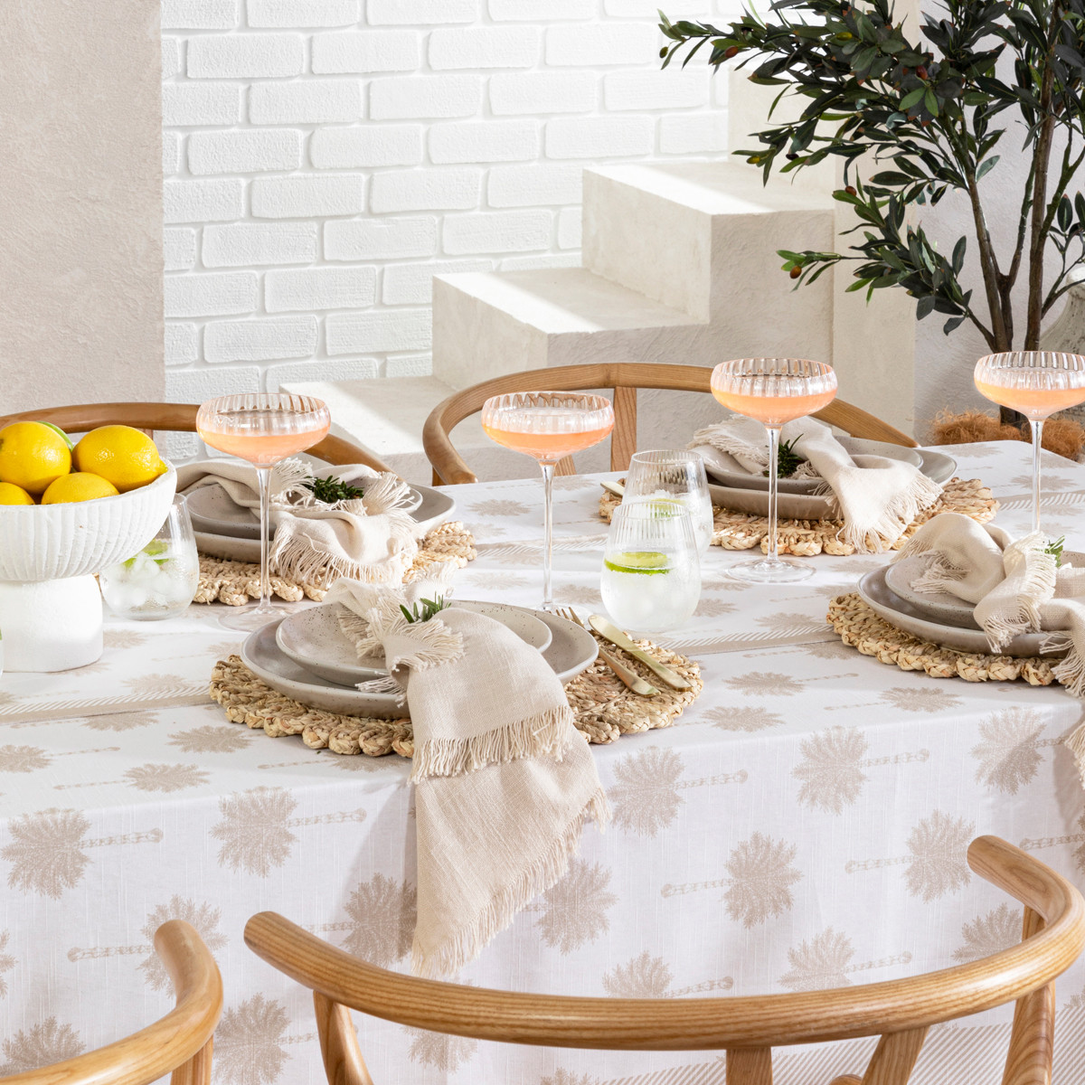 Habitat Byron Natural Table Linen Natural Standard Table Runner by