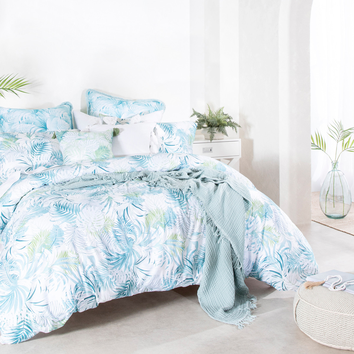 Habitat Aruba Quilt Cover Set Teal Queen Bed Quilt Cover Set by Habitat