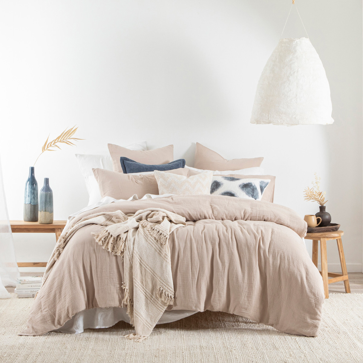 Habitat Elin Natural Quilt Cover Set Natural Queen Bed Quilt Cover Set