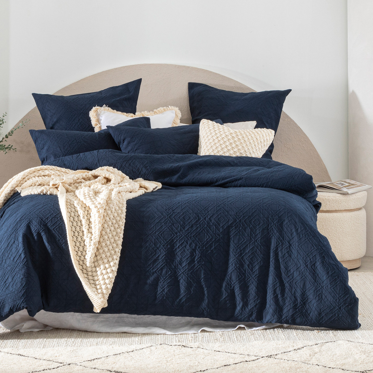 Habitat Celine Navy Quilt Cover Set Navy King Bed Quilt Cover Set by