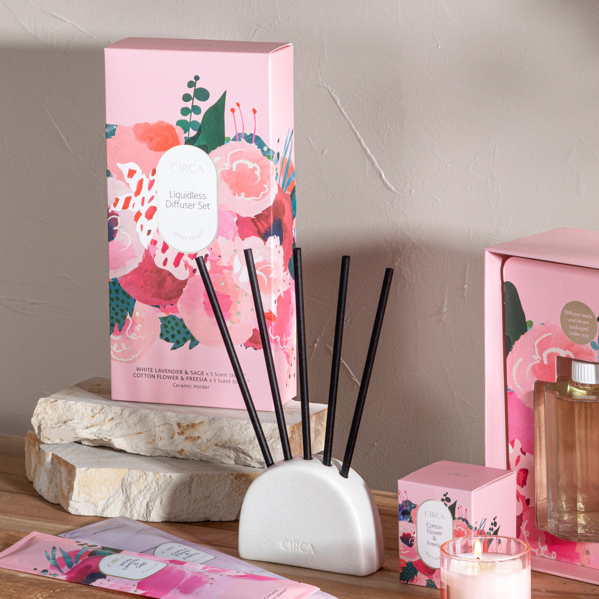 Circa White Lavender & Sage Liquidless Diffuser Duo White Standard by