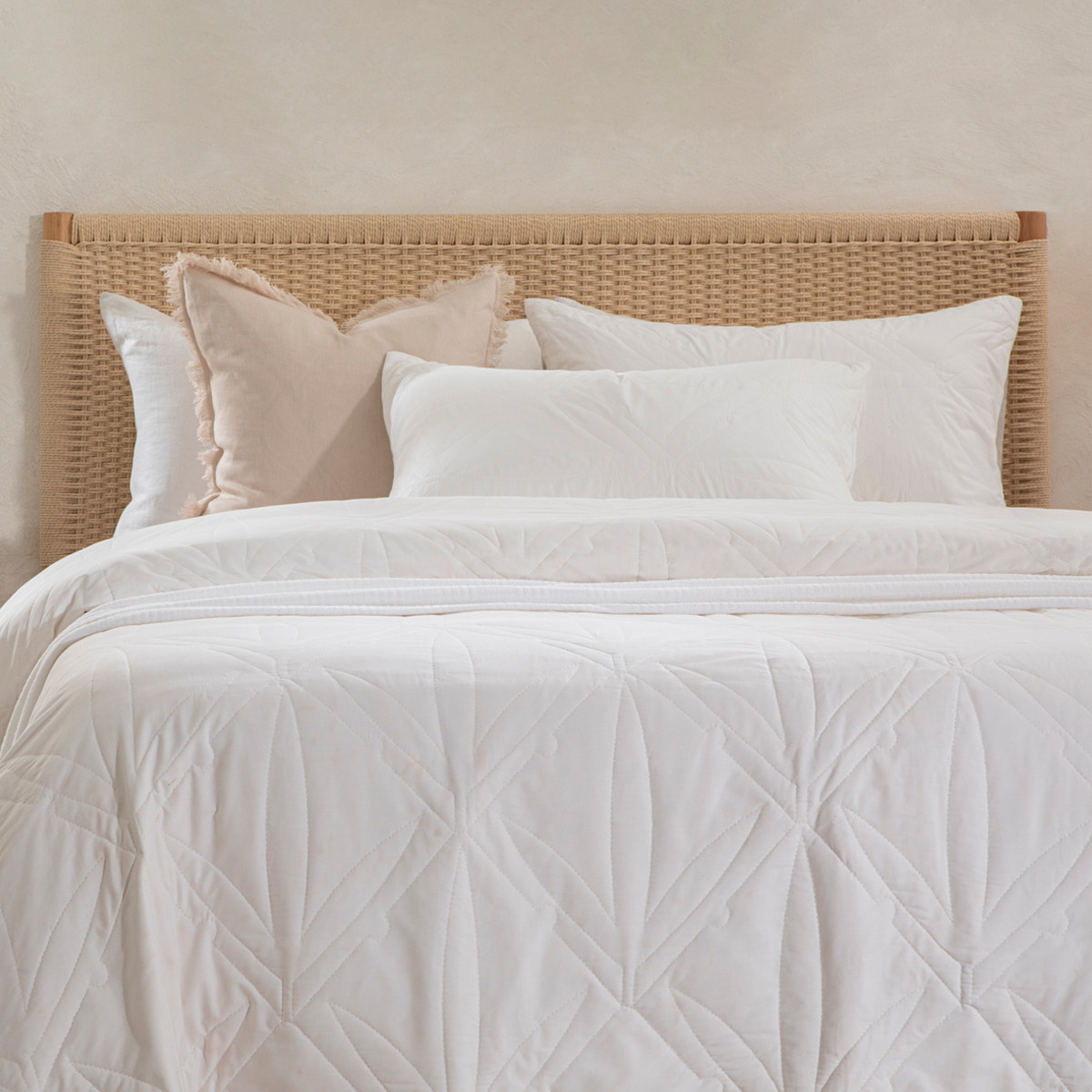 Muse Belgrade Woven Bedhead Natural King Bed by Muse Style Sourcebook
