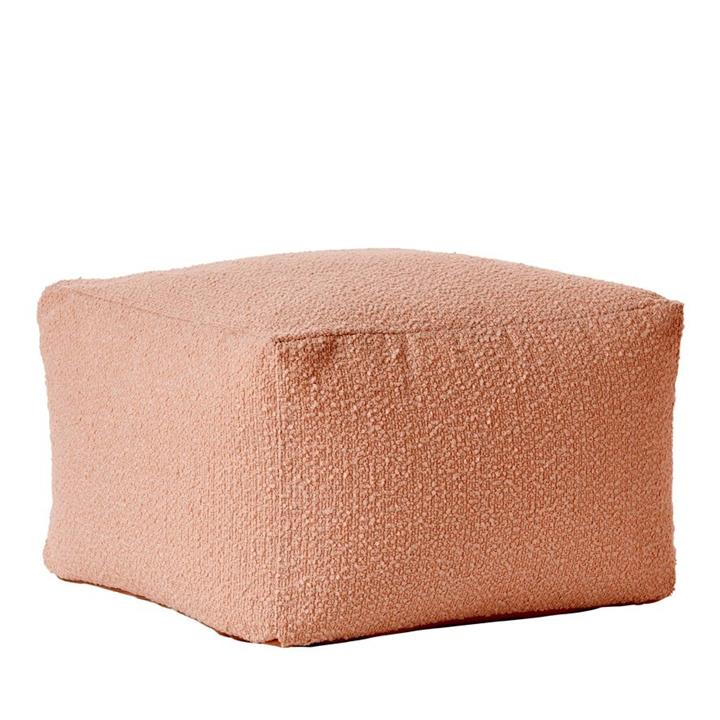 Adairs Burleigh Desert Sand Boucle Pouf Desertsand by Adairs Style