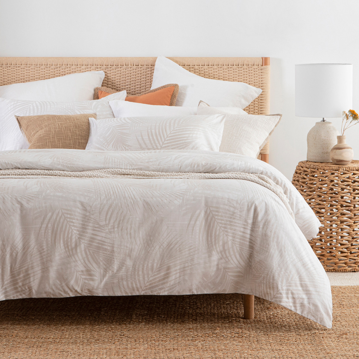 Habitat Douglas Natural Quilt Cover Set Natural Single Bed Quilt Cover