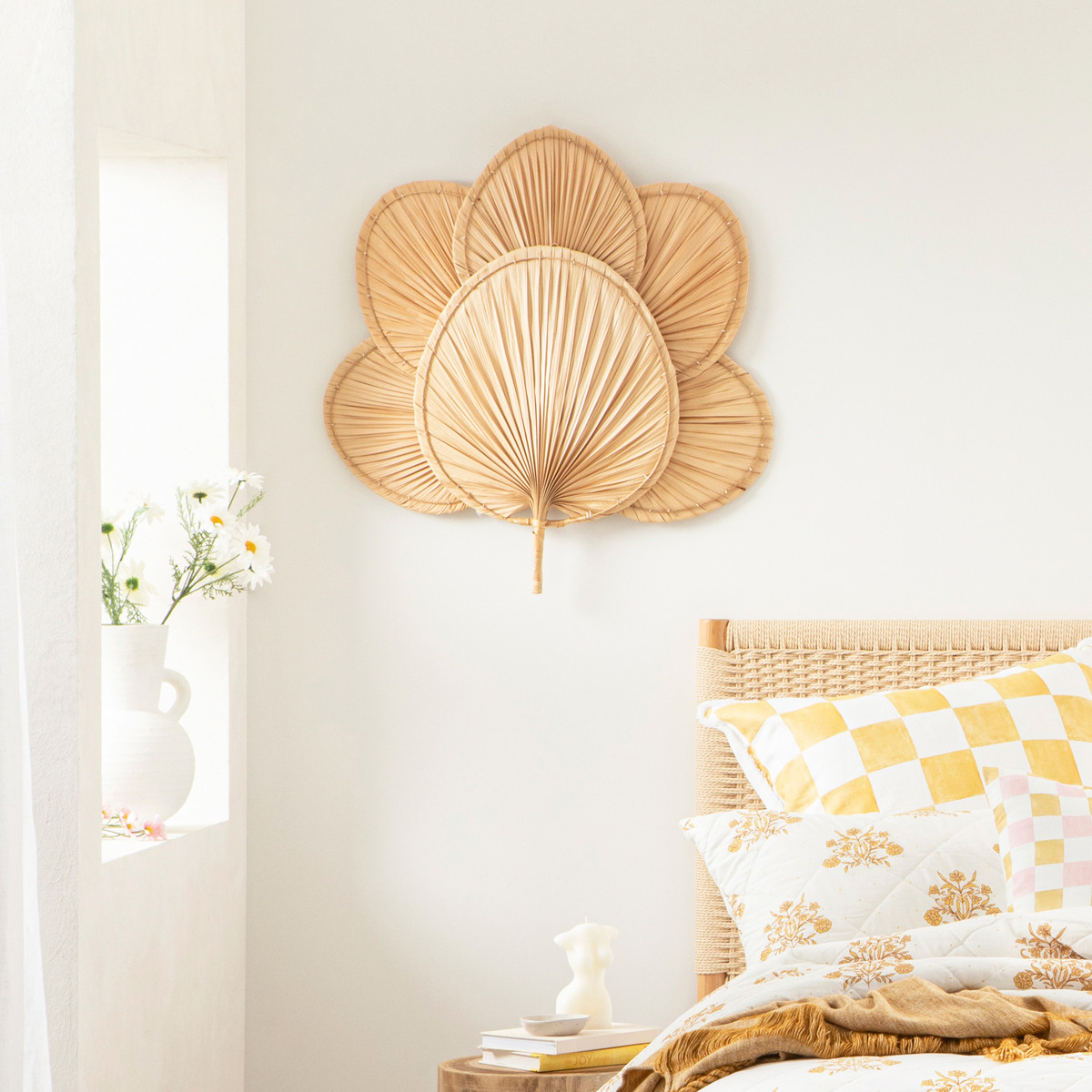 Habitat Palm Fan Wall Hanging Natural Standard Canvas / Wall Art by