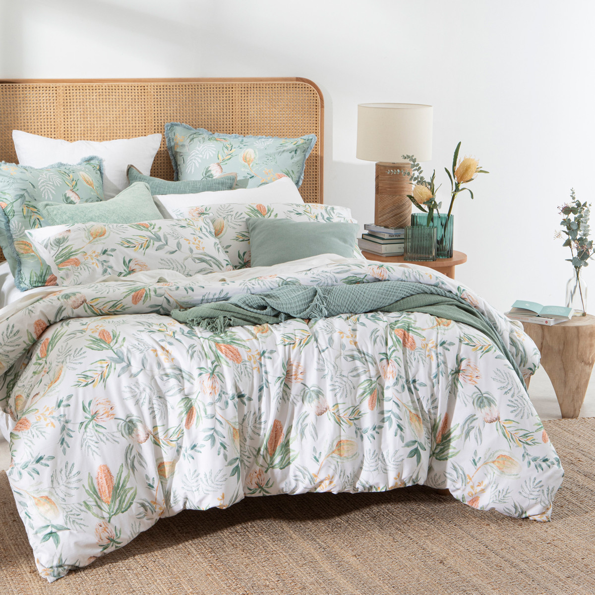 Habitat Markella Quilt Cover Set White Multi Queen Bed Quilt Cover Set by Habitat Style Sourcebook