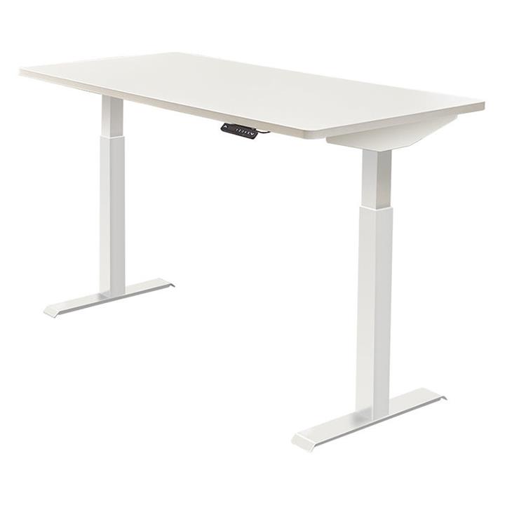 Dual Adjustable Sit/Stand Desk Size 150cm in White by Lazy Maisons by
