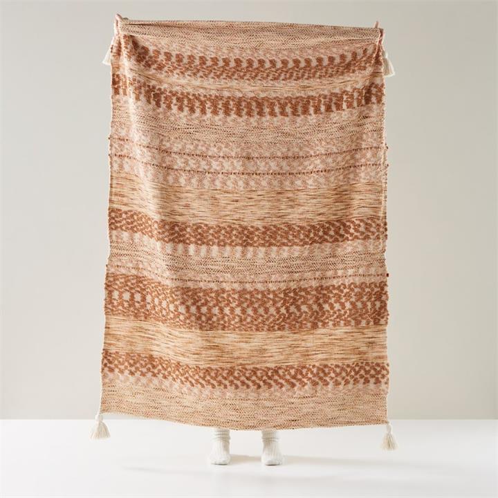 Adairs Leni Earth Throw Earth by Adairs Style Sourcebook