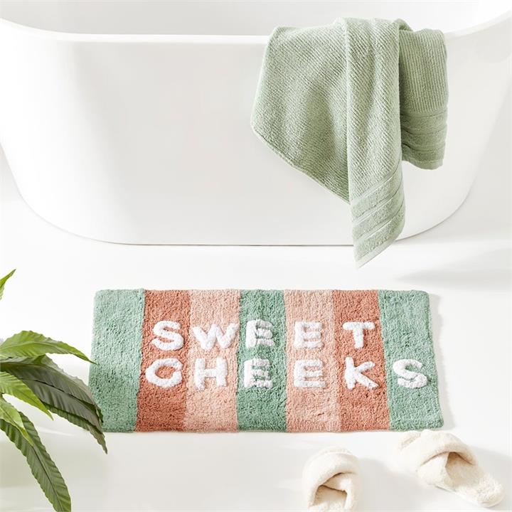 Adairs Sweet Cheeks Earth Multi Stripe Bath Mat Earthmulti by Adairs
