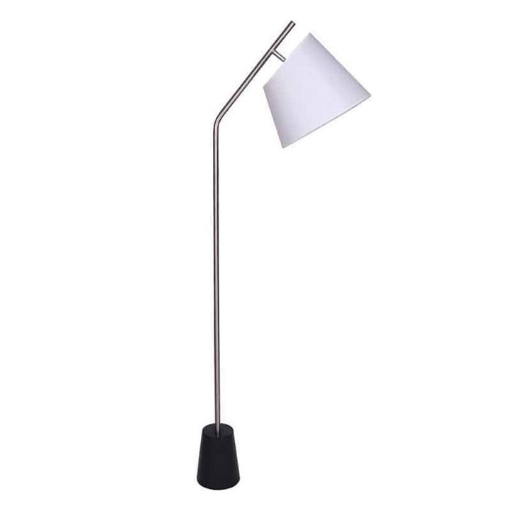 Modern Arc Floor Lamp in White by Sarantino by Sarantino Style Sourcebook