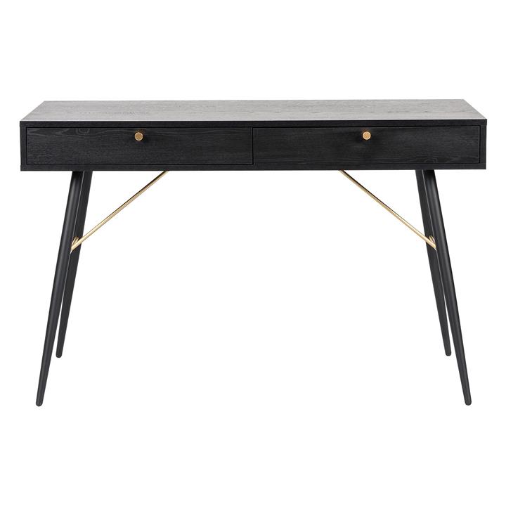 Lucille Work Desk in Black/Gold by Dover Mason by Dover Mason Style
