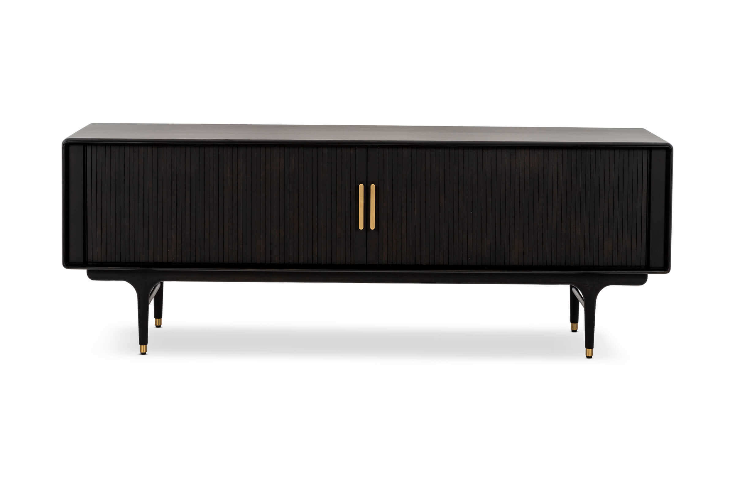 Manhattan Mid Century TV Unit, Black American Wood, by Lounge Lovers by