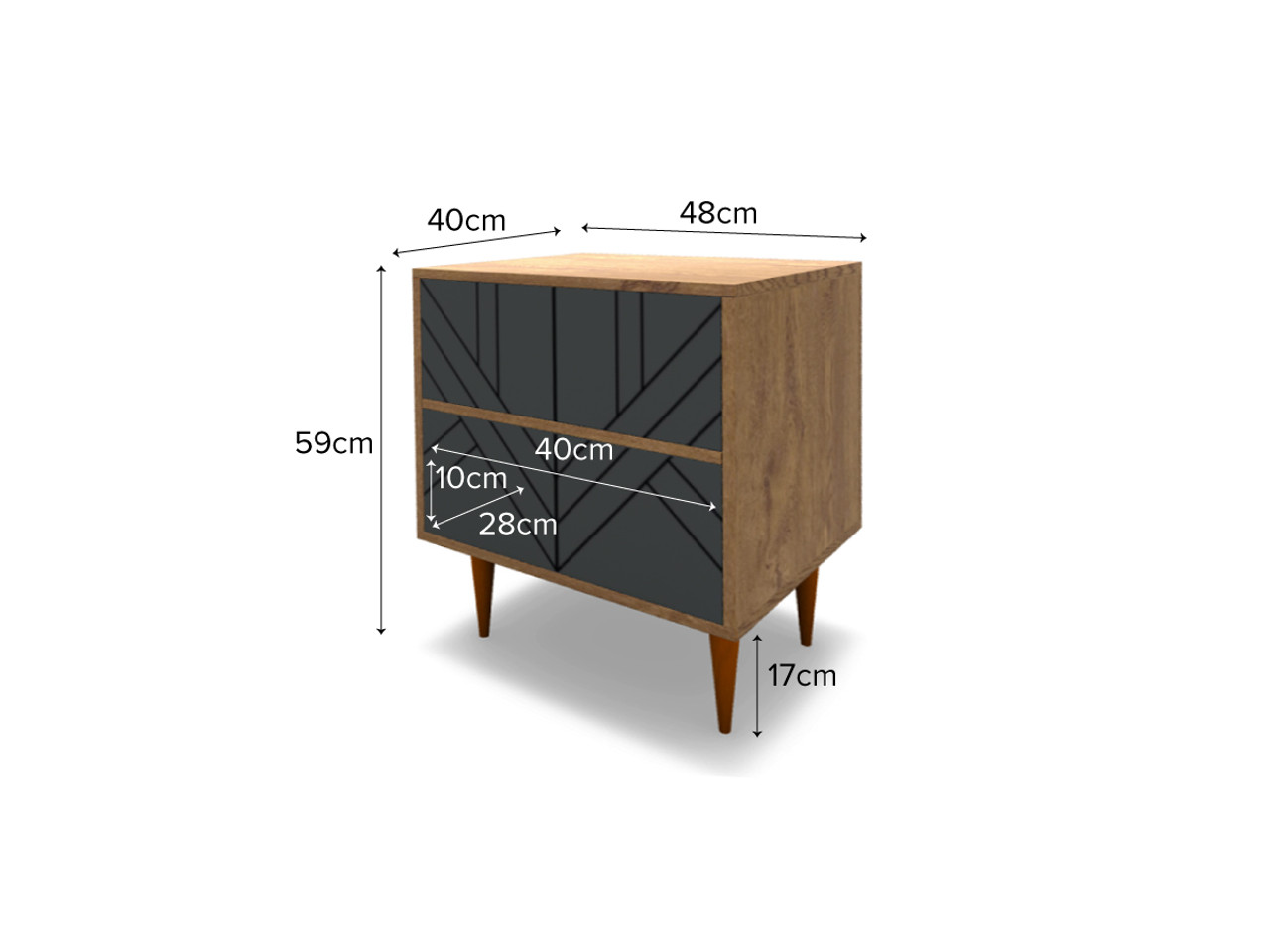 Zara Bedside Table by Mocka Style Sourcebook
