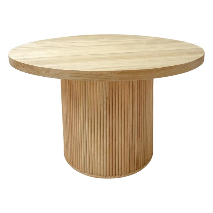 Corfu Round Coffee Table in Beige by Black Salt Co by Black Salt Co Style Sourcebook