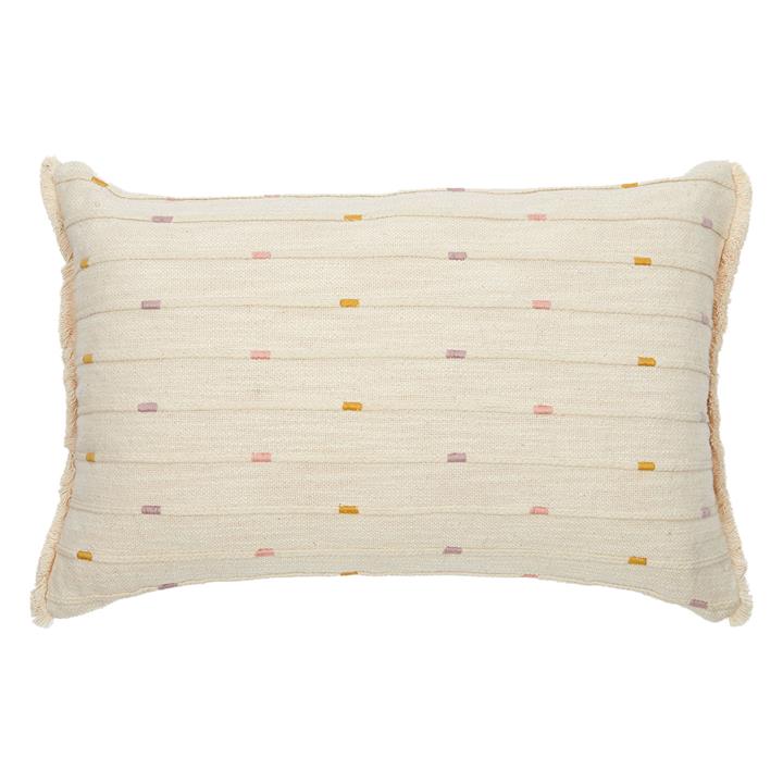 Takoda Cotton Breakfast Cushion in Beige by Coast to Coast by Coast to