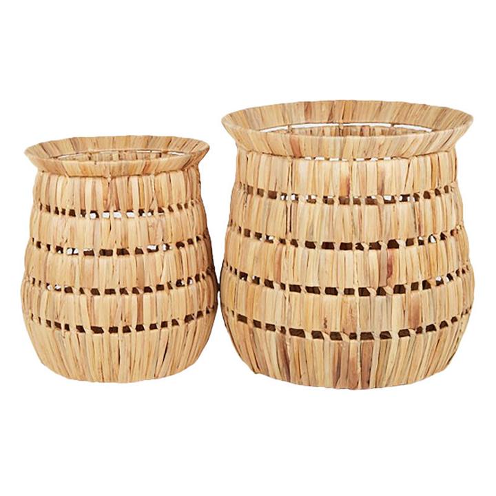 Myla 2Piece Hyacinth Basket Set in Beige by Coast to Coast by Coast to