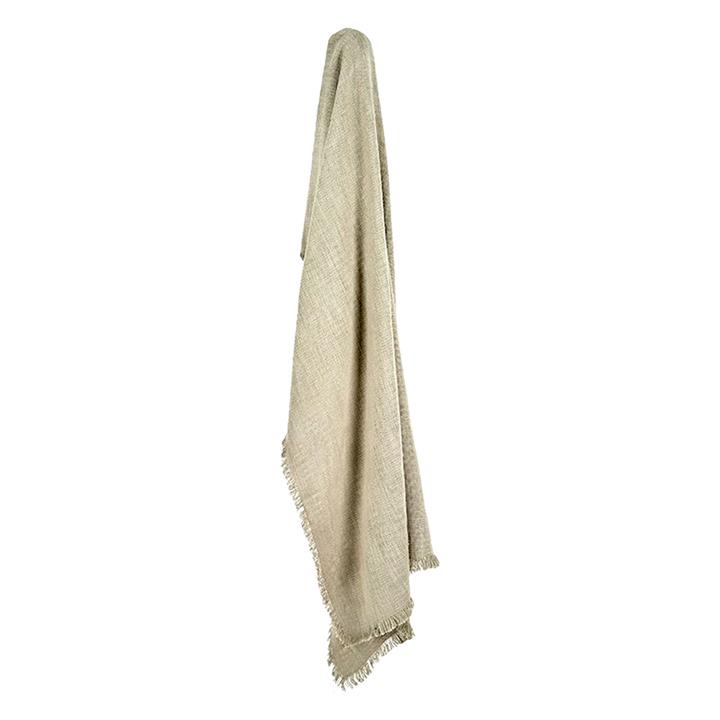 Peta Fringed Cotton Throw in Beige by Coast to Coast by Coast to Coast Style Sourcebook