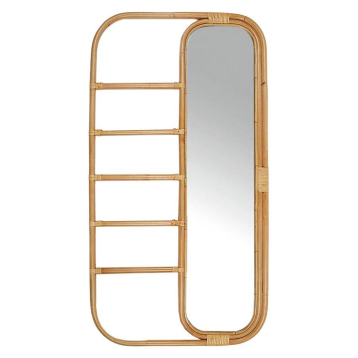 Ascend Rattan Wall Mirror in Natural by Coast to Coast by Coast to