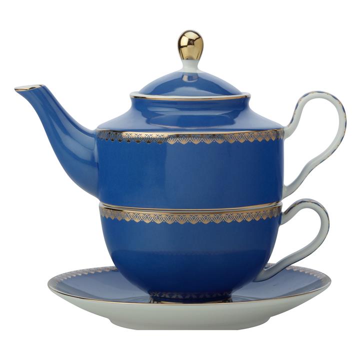 Teas & C's Classic Tea for One with Infuser in Blue by Maxwell