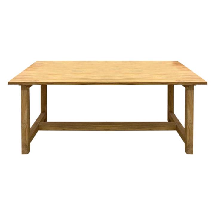 Attic Teak Dining Table in Light Brown by Beaumont & Braddock by